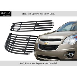 APS Compatible with 2010-2015 Chevy Equinox Stainless Steel Black Billet Grille C66738J