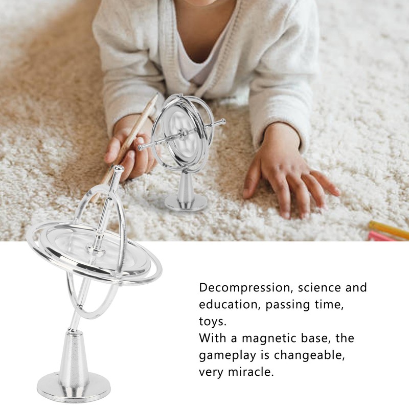 Metal Gyroscope Anti Gravity Rotating Top Gyroscope Balance Toy Educational