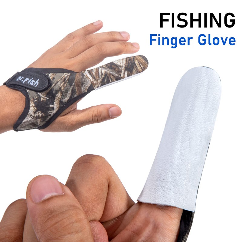 Dr.Fish 2 Pieces Fishing Gloves Casting 2 Finger Index Finger