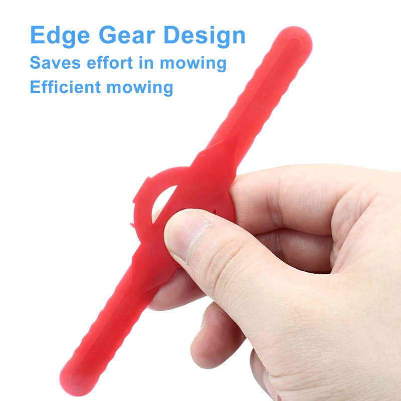 Coufce 36 Pcs Plastic Weed Wacker Head Blades Red Replacement