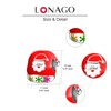 LONAGO Christmas Santa Hat Charm for Bracelet Silver Santa Claus