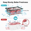 iSPECLE Deep Freezer Organizer, 8 Pack Wire Baskets for 5