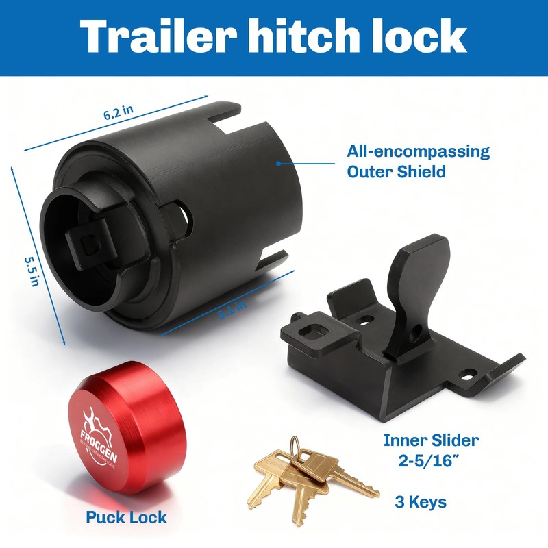 Heavy Duty Trailer Coupler Lock, 2-5/16 Inch Anti-Theft Anti-Smashing Hitch