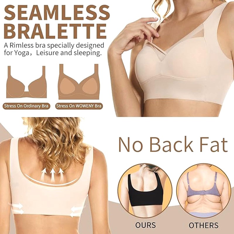 SSKHE Posture Correction Back Bra Women's Comfy Seamless Push-Up Posture