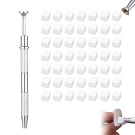 FineGood ネイルスポンジ 50個入り1cm 使い捨てスポンジ ネイルアート豆腐キューブ 豆腐キューブ マニキュア 均一な着色 勾配染色 道具 勾配染色 道具 ネイルツール ピックアップツール付き