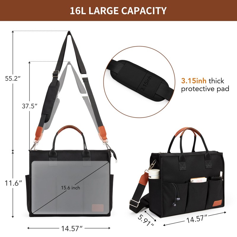 Fancy Forest Utility Work Tote Bags for Women With Compartments