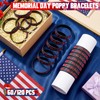 Wavwavw 60 Pcs Bulk Veterans Bracelets Gift Patriotic Party Favors