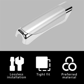 Car Handbrake Cover, Parking Brake Cover, ABS Grip Handbrake Cover, Parking Handbrake Decorative Cap Automotive Interior Accessories Compatible with Most Vehicle (Silver)