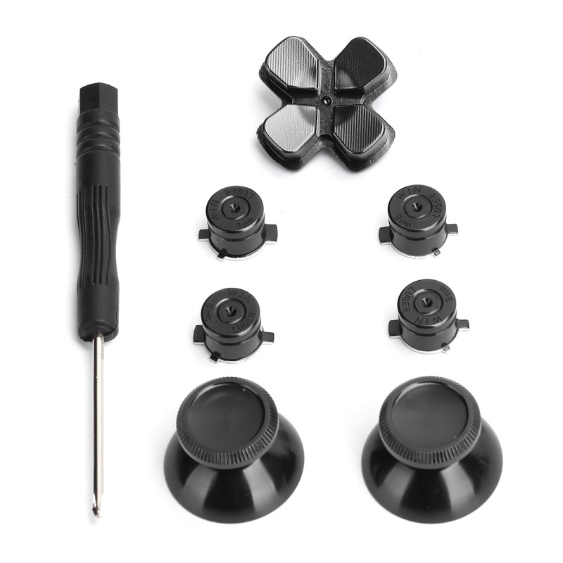 Game Controller Aluminum Alloy Buttons Thumb Stick Set Replacement Parts