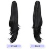 ponytail extension,22" claw clip hair extensions ponytail Long straight hair