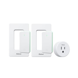 Zoiinet Remote Control Outlet Plug with 2 Switches, Buckle Design & Removable Wireless Light Switch, No Wiring Needed, 300 ft, 15A/1500W, Programmable, for Household Appliances