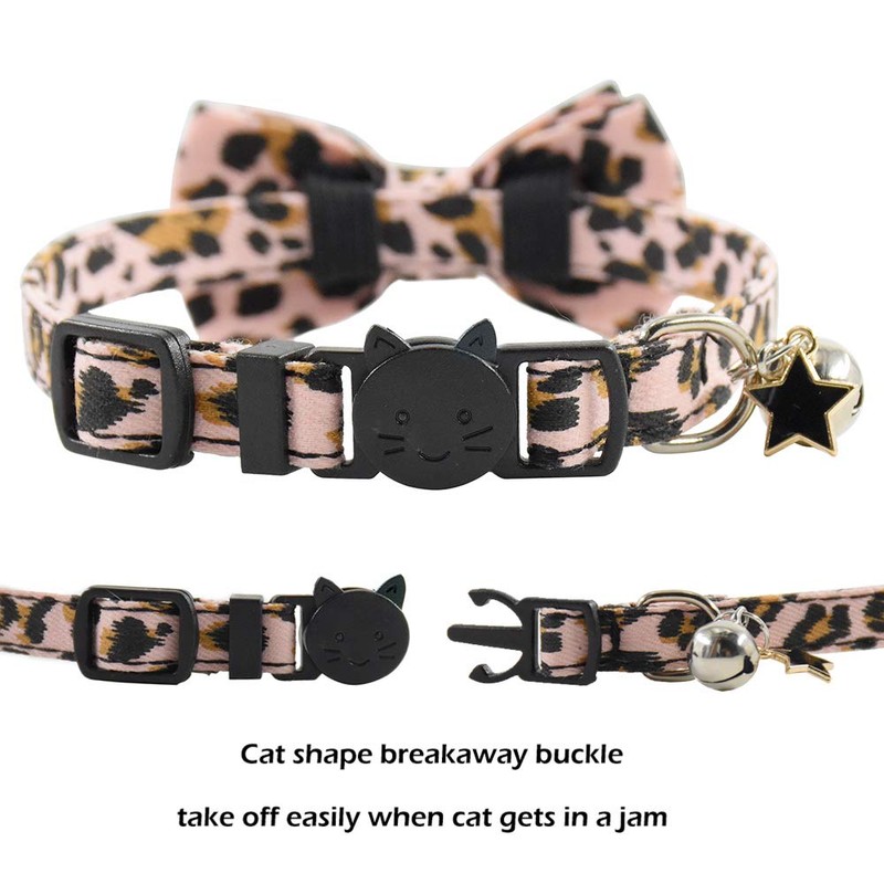 XPangle Bowtie Cat Collars Breakaway with Bell, Adjustable Cute Kitty