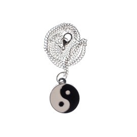Miniblings Yin Yang Necklace – Handmade Fashion Jewellery I Necklace with Pendant Length: 45 cm – Opposites Yoga, Metal, No Gemstone