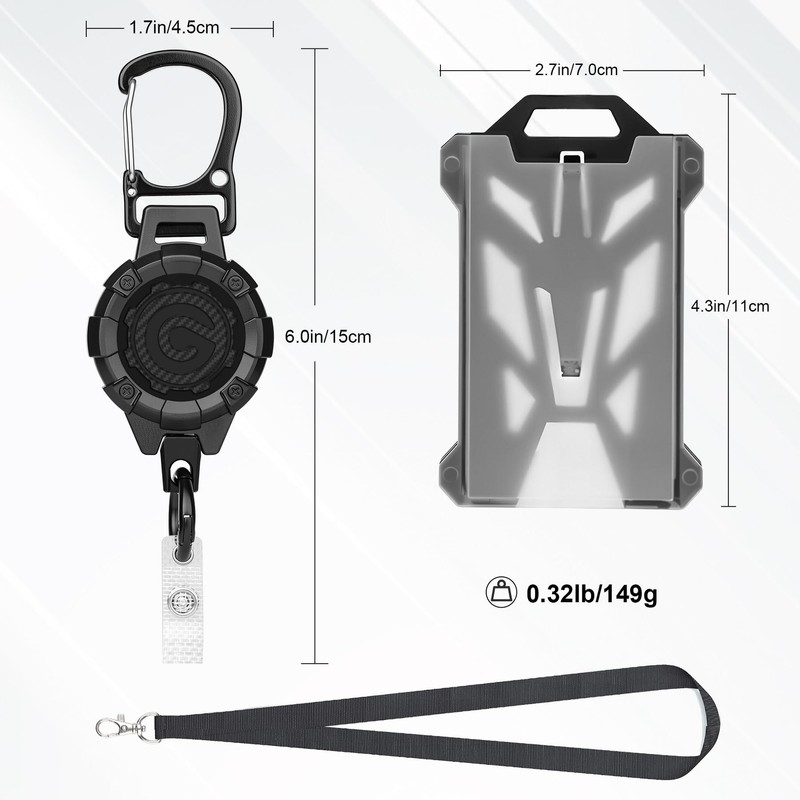 Go Pal Retractable Badge Reel Set: 2 Pack Heavy Duty