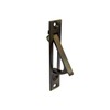 QCAA Solid Brass Edge Pull, 4", Antique Brass, 1 Pack,