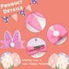 QDTK 2Pcs Easter Hair Clips Glitter Bunny Ear Bow Hair