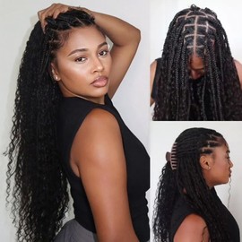 Human Braiding Hair Extension Kinky Straight Bulk Human Hair 18 Inch 2 Bundles 100g/Bundle Wet and Wavy Yaki Straight Bulk Hair Extensions for Black Women (1B）