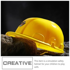 Kisangel 12 Pcs Construction Hard Hats Toy Kids Party Hats Building Dress Up Hats ( Yellow )