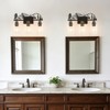 MLGB Rustic Farmhouse Bathroom Vanity Light, 3-Light Deer & Forest