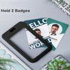 3 Pcs Vertical Hard Plastic Case Black Card Protector Pouch