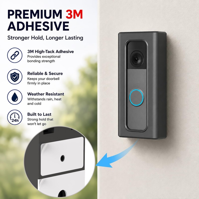 AISVAN Adhesive Mount Bracket, Compatible with Ring Battery Doorbell Pro
