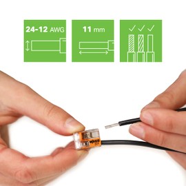 Wago 221-412 2-Conductor Compact Splicing Connectors (Pack of 100)