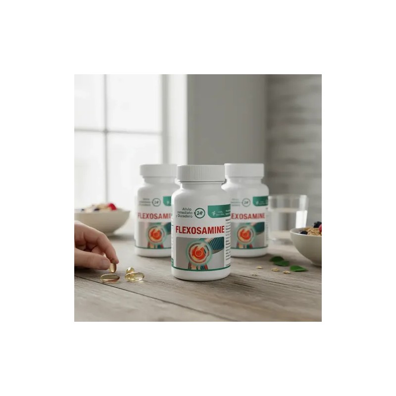 X3 Flexosamine Suplemento Con Magnesio, Colágeno Glucosamina