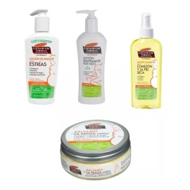 Kit Anti Estrías Y Embarazo Bálsamo Crema Loción Y Aceite