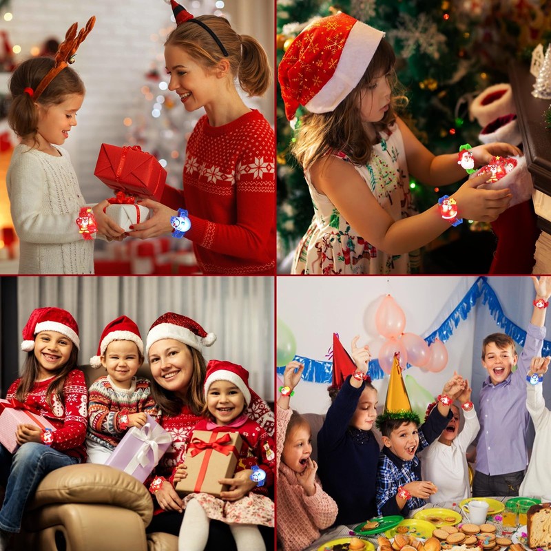 YXHFC 12 Pack Christmas LED Bracelets Christmas Party Favors for