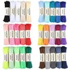 Puzeam 2 Pairs Oval Athletic Shoelaces 30 Colors 1/4" Half