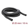 Delock Braided Sleeve Self-Closing 10 m x 25 mm Black