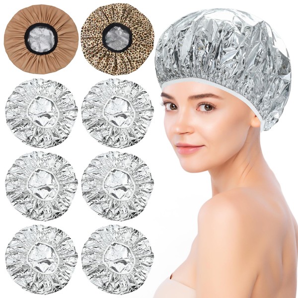 2PCS Heat Cap for Deep Conditioning, Waterproof Double Layer Heat