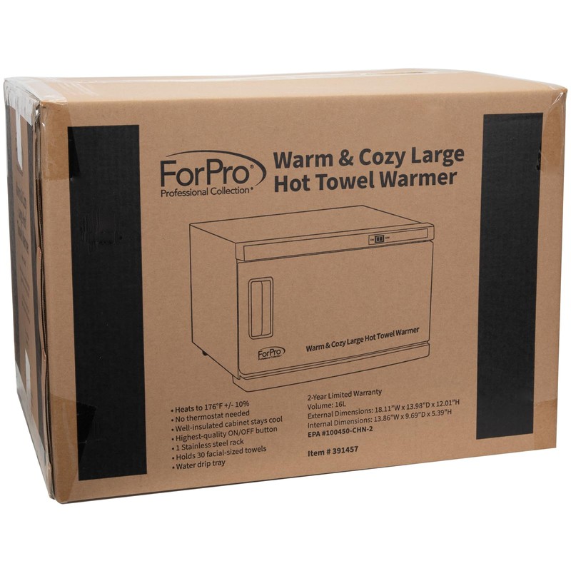 ForPro Warm & Cozy Hot Towel Warmer, Large 16L Capacity