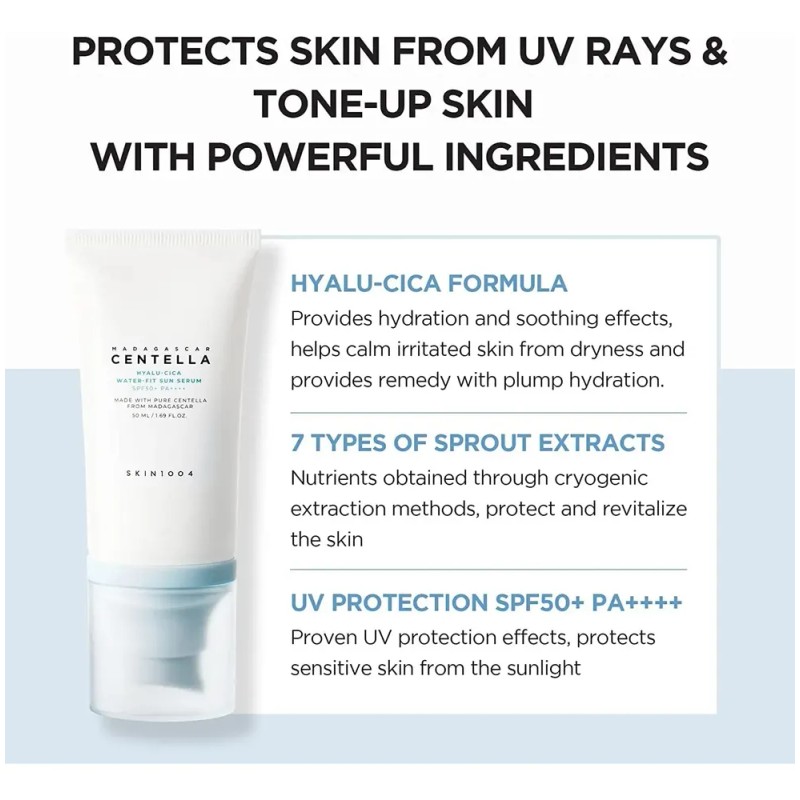 Centella Hyalu Cica Sun Serum Skin1004 50ml Hidratación