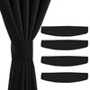 PONY DANCE Curtains Tiebacks Magnetic Black Curtain Holder Tiebacks with