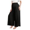 BEAUDRM Women's Maternity Elastic High Waist Pants Knot Front Wide