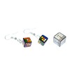 Miniblings Magic Cube Earrings Game 3D Puzzle Cube Toy 80s