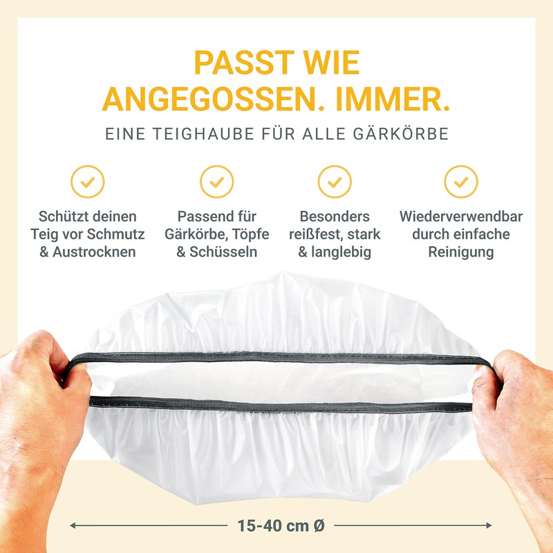 BREADLYST - Pack of 2 premium covers for proofing basket,