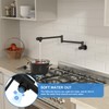 Lordear Pot Filler Faucet Black Commercial Wall Mount Stove Kitchen