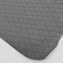 Fashy Hot Water Bottle with Quilted Cotton Gray Cover (2L, 67oz)