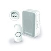 Honeywell DC311NBS Wireless Plug-in Doorbell with 1 Push Button, White,