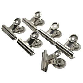 6 x fiXte Magnetic Bulldog Clips Strong Fridge Magnet Hooks Refrigerator Whiteboard Home School Office Workshop