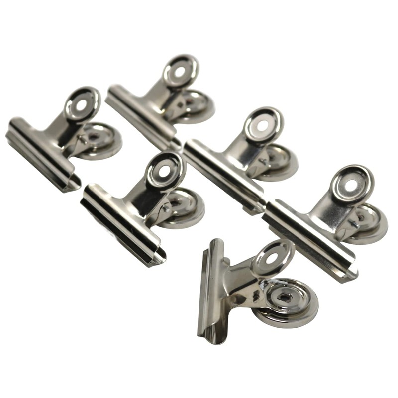 6 x fiXte Magnetic Bulldog Clips Strong Fridge Magnet Hooks