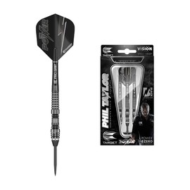 Phil Taylor Power 8-Zero Black P8Z4 23G 80% Tungsten Steel Tip Darts Set