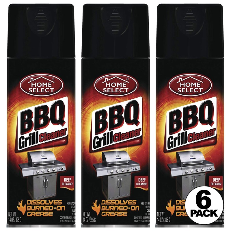 Home Select BARBECUE BBQ GRILL CLEANER SPRAY GREASE DISSOLVES BURNED-ON