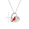 Red Cardinal Gifts Cardinal Necklaces for Women Sterling Silver Cardinal
