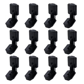 Pastlla 12Pcs 4040 Series L-Shape Corner Brackets Right Angle Interior Inside Corner Connector Joint Bracket with Screws for 4040 4080 40120 Aluminum Extrusion Profile Slot 6mm