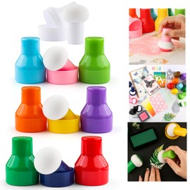 BAOFALI 10 Pcs/Set Ink Applicator with Storage Cases,Inking Sponge,10 Colors watercolors Paper PouncersTool for Direct ink Application on Intricate Die Cuts, Stencils