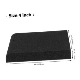 SAFIGLE 2pcs High-density Speaker Isolation Pads Odorless Cushion for Enhanced for Musical Equipment Absorption Mat
