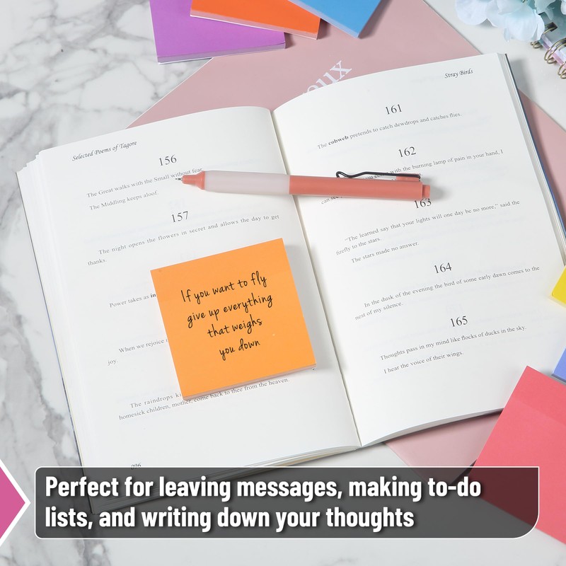 Mr. Pen- Sticky Notes, 3”x3”, 12 Pads, 600 Sheets, 12